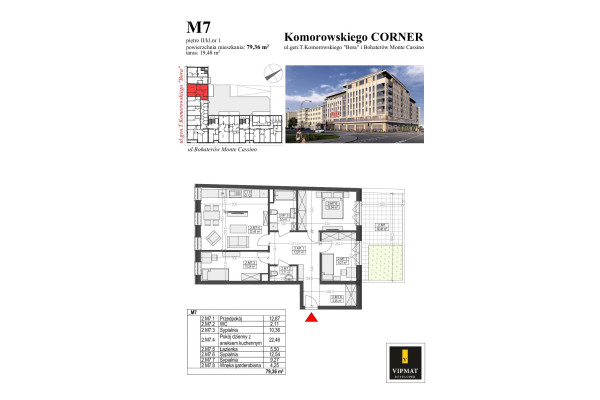 biłgorajski, Biłgoraj, gen. T. Bora-Komorowskiego, Nowe mieszkanie M7 79,36 m2+19,48m2 taras Komorowskiego CORNER